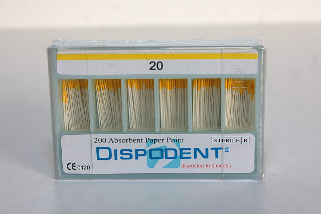 Штифты бумажные №20 (200 шт) Dispodent